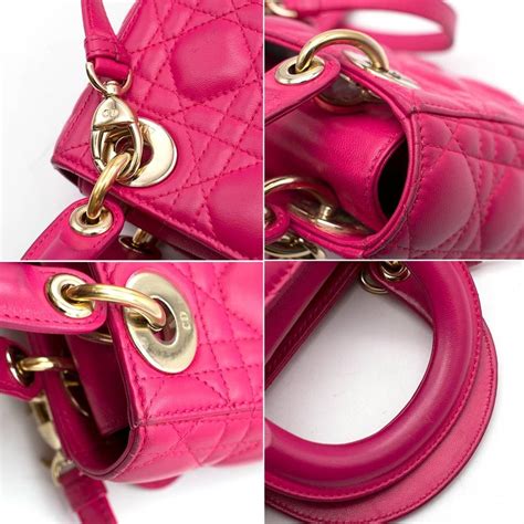 dior fuchsia bag|Lady Dior Micro Bag Fuchsia Satin Embroidered with .